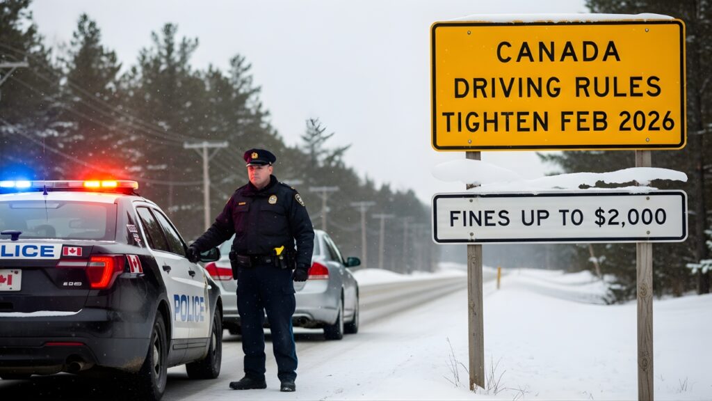 Canada Tightens Driving Rules in February 2026 as Fines Climb to $2,000