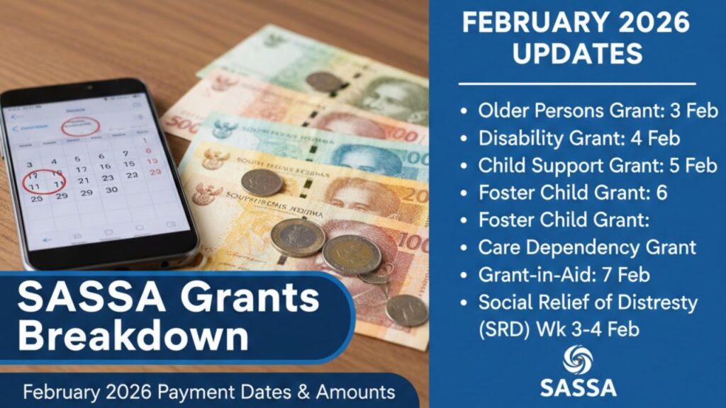February 2026 SASSA Grants Breakdown: Payment Dates, Amounts & Updates